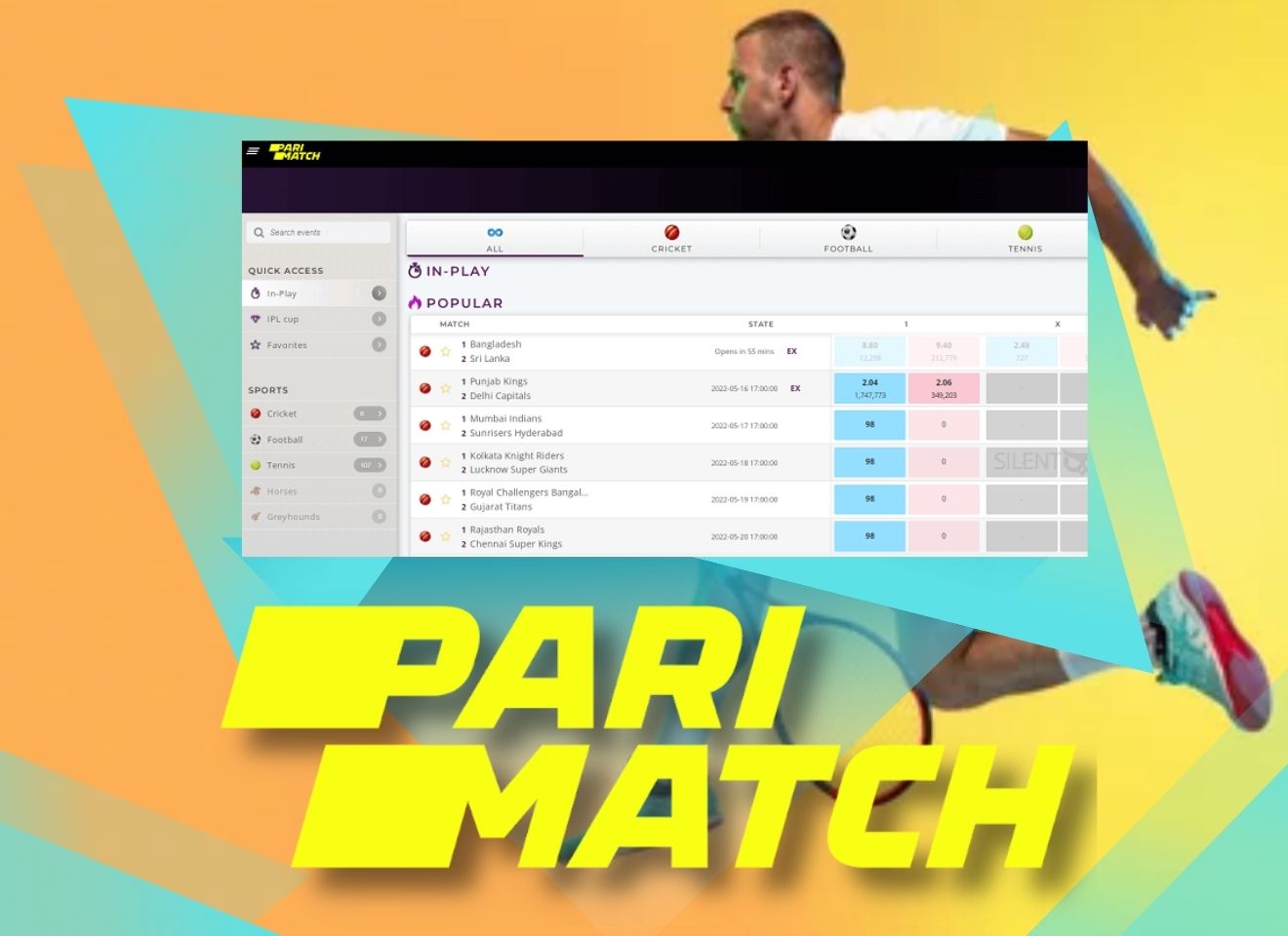 Parimatch bookmaker features of official website